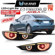 Vland 2014-2018 Mazda 3 / Axela 3th Gen Sedan BM BN LED Tail Lamp W/ Sequential & Dynamic Animation