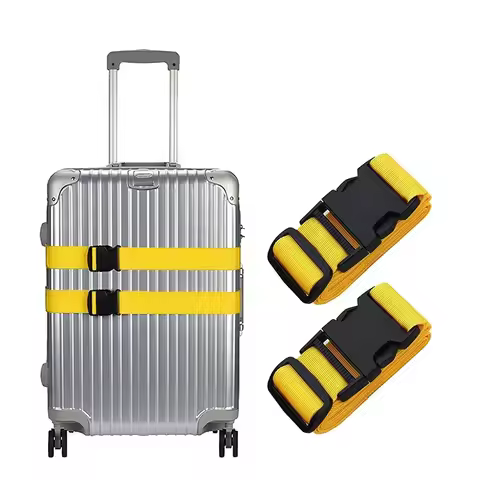 Nylon Luggage Straps for Suitcases Adjustable Duty Heavy Strap Buckle Packing Straps Travel Accessor