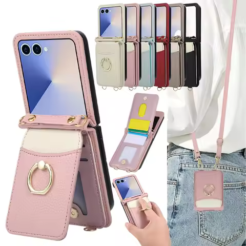 Crossbody Wallet Case for Samsung Galaxy Z Flip 8 7 Fe 7Fe 6 5 4 3 Flip8 Flip7 Flip6 Flip5 Flip4 Fli