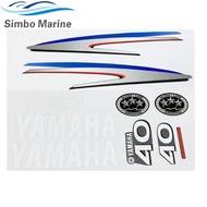 Decals Sticker Set For Yamaha 40 hp 2 Stroke Outboard Engine Reproduction