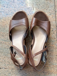 Camper 棕色楔形涼鞋