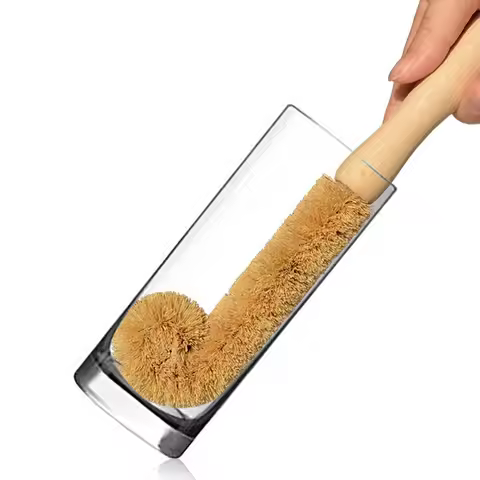Kitchen Cleaning Brush Natural Coir Brush Hemp Fiber Non-stick Skillet Brush Oil Degreasing Dish Was