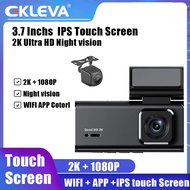 Ekleva Camera ô tô 2K Dash Cam phía trước và phía sau 1440P + 1080P HD Dash Cam Ghi hình liên tục tầ