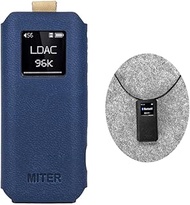 MITER CASE for FiiO BTR15, Handmade Italy Artificial PU Leather Cover with Necklace Cord for BTR15