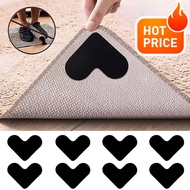 4/12/24/32PCS Heart Shape Rug Gripper Double Sided Non-Slip Rug Pads Sticker, Washable and Reusable 