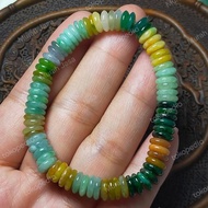 Gelang Giok Burma Donat Koin Colorful + Sertifikat Giok