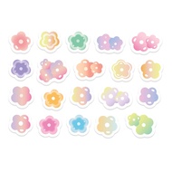 40pcs PVC Creative and Cute Colorful Element Flower Collage Pattern Student DIY Stationery Decoration Stickers Suitable for Photo Albums Diaries CupsMobile Phones Laptops Luggage Scrapbooks