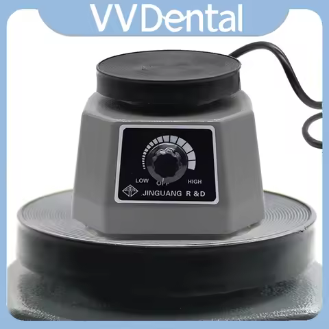 VVDental Plaster Vibrator 4'' Round Small Gypsum Variable Intensity Shaker Oscillator Dental Lab Equ