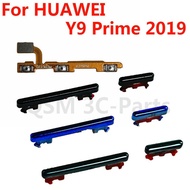 ปุ่มปรับระดับเสียงด้านข้างสำหรับ Huawei Y9ปุ่ม Prime 2019สำหรับ Huawei Y6Pro Prime 2018เปิดปิดไฟชิ้นส่วนเครื่องเสียง