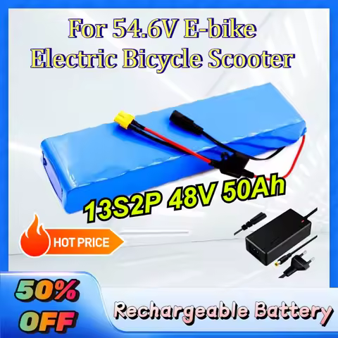 Newly Released 48V 13S2P 18650 Powerful Battery Pack, 50Ah Large Capacity Rechargeable Li-ion Batter