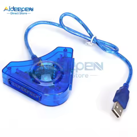 USB2.0 PS PS2 to PC Interface Adapter Cable For PS2 PSX to PC USB Controller Dual Playstation 2PC US