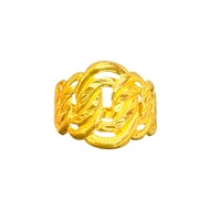 Modern 916/22K Gold Chain Link Ring (2.53g)