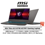 MSI Thin A15 B7VE-657MY (Ryzen 7-7735HS/16GB/512GB/RTX4050 6GB/15.6" FHD 1.44Hz /W11/BAG) Gaming Lap