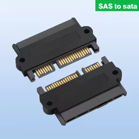 SAS 90 Degree Right Angled SATA 22Pin 7+15 Male To SFF-8482 SAS 22 Pin Female Extension Convertor Ad