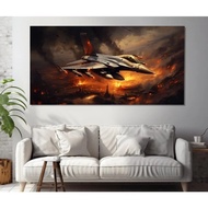 Military Aircraft Print Abstract Jet Fighter B-52 F-16 F-18 F-35 Aviation Decoration,No Frame Canvas