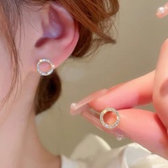 S925 Silver Needle Korean Simple Exquisite Small Circle Earrings Fashion Ring Earrings Gold-Plated Silver-Plated Earrings