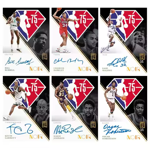 Homemade Diy Panini Basketball Star Card Bill Russell Charles Barkley Karl Malone Kevin Garnett Coll