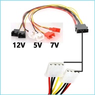 RUN 4Pin to 3Pin 4 Pin 12V 7V 5V PC Case Fan Power Adapter Cable 3Pin 4Pin Connector Computer Coolin