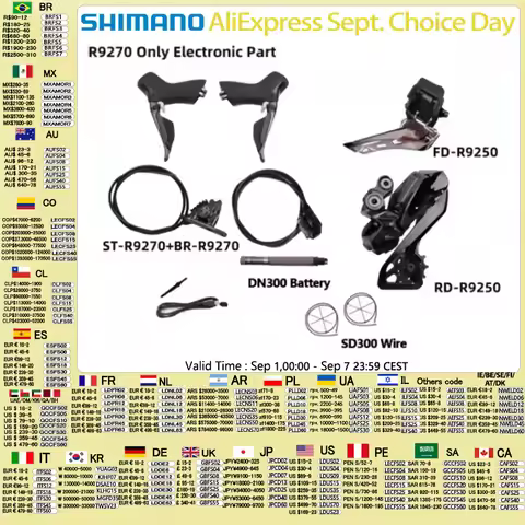 Shimano Dura ace Di2 R9270 Groupset Only Electronic Part 2x12S R9250 Front/Rear Derailleur ST BR-R92