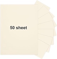 50 Pieces 8.5" x 11" Colored Cardstock, Heavyweight Cardstock Sheets Blank Invitation Paper Greeting Cards Printable, 74lb Cover 200 GSM