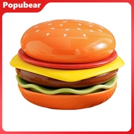 6 in 1 Burger Ceramic Mini Plate Set Creative Hamburger Styling Meal Sushi Plate Dip Serving Dish Se