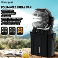 Mount Peak Camping Fan, Mist Fan, 20000mAh, USB Rechargeable Tent Fan for Camping Tents