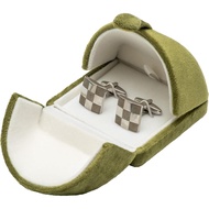 Soft Velvet all Cufflink Box for Men,Cuff Links Storage Box for Jewellery Display (Olive Green)