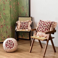 Round Bedside Chair Pillow Square Pillow French Bedroom Pillowcase High-End Retro Bay Window Lumbar 