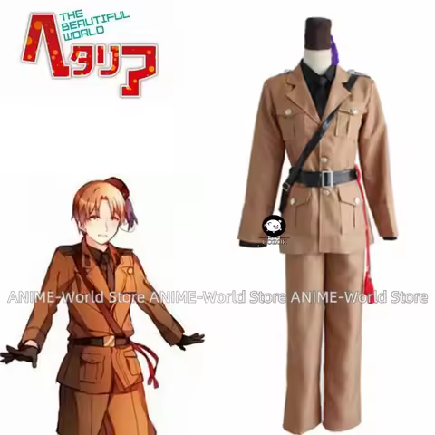 《Custom Size》Anime Hetalia Axis Powers Cosplay Costumes Romano Lovino Vargas Uniform Cosplay Costume