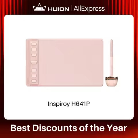 Huion Inspiroy 2 S H641P Graphics Tablets 6.3x3.9 Inch Digital Drawing Pen Tablet 6 Express Keys Sup
