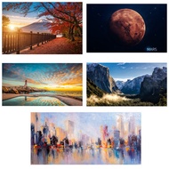 Canvas frame Landscape  Mountain Wall Art Ocean Stars Canvas Lanscape Painting Poster Abstract asmed