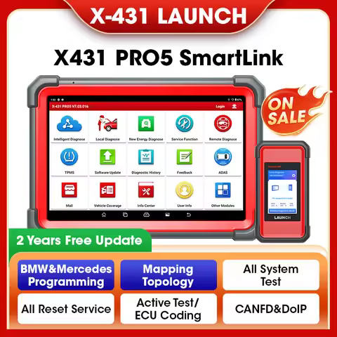 LAUNCH X-431 PRO5 SmartLink Car Diagnostic Tools J2534 Programming Auto OBD2 Scanner Diagnosis Autom