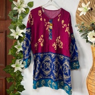 UNGU KATUN Purple Rayon Cotton Blouse biru