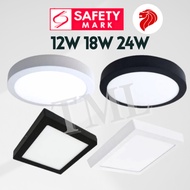 Premium LED Ceiling Light 12W 18W 24W Surface Mounted Downlight Surface Panel Light Metal Rim Light 