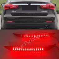 1 Set Car Red Len Led Rear Bumper Reflector Stop Brake Light Tail Fog Lamp For Kia K3 Cerato Forte 2