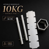 10kg Double Stick 35cm Empty Dumbbell Mold for Work Out