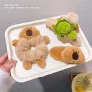 Kẹp Tóc Capybara Fluffy Edge Kẹp Tóc Phụ Kiện Tóc Cho Bé Gái Kẹp Tóc Mùa Thu Đông Kẹp Tóc Lông Thú K