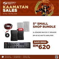 (Kaamatan Offer 2026) Cafe Shop Sound System - SONORE BGM Package 40 Watt Amplifier With SIRIM & 2pc