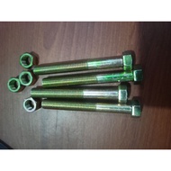 12 bolts, yellow m8 nuts (length variants 7.5cm -8cm-9cm-10cm to 15cm) price (1pcs)