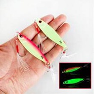 2Pcs Sinking Lure 3D Eyes Jig Bait 7G/10G/15G/20G/30G Metal Casting Lure Luminous Fishing Lure With 