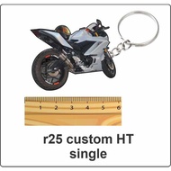 R25 white custom HT 2d keychain