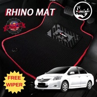 Carpet Toyota Vios NCP93 2007 - 2013 Car Floor Mat and Anti Slip Waterproof Carpet RHINOMAT PREMIUM 