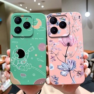 Case For Realme C63 C61 4G Shell Square Liquid Silicone Soft TPU Fashion Bear Protective Casing Cove