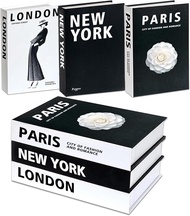 Preppy Decorative Books for Home Neutral Home Decor Display for Living Room and Office Fake Books fo