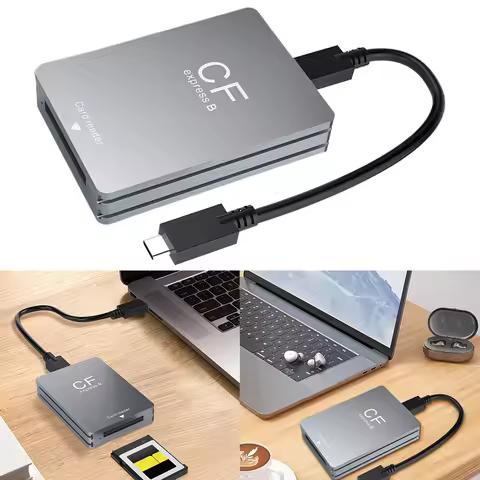 CFexpress Type B Card Reader with USB C To USB C/A Cable CF Express Card Reader Type B Adapter Suppo
