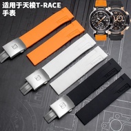 现货→Suitable For Tissot 1853 Waterproof Rubber Strap Male T048-417A Electric Bicycle Racing T-RACE Silicone Watch 21