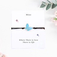 Gelang Kupu Kupu Love Nevertheless bracelet Butterfly DIY Yu na bi Tali VIntage Korea Persahabatan