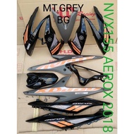 NVX155 (V1) HLD COVERSET - AEROX 2018 [ MATT GREY BLACK ORANGE ] AEROX155