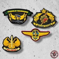 3D Rubber Patch Pin Jungle Warrior Pioneer Brimob SAR Brimob Scuba Diver
