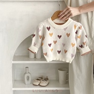 LOUVE KNITTED SWEATER - Girls' sweater baby/ sweaterGirl kids' knitted sweater/ kids' sweater/ kids'